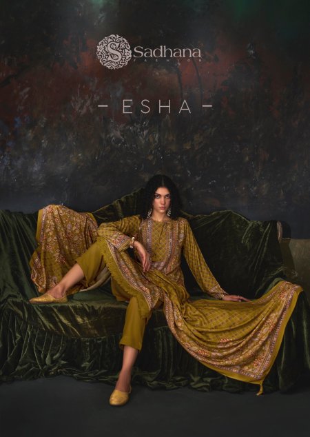 Esha By Sadhana Viscos Pashmina Dress Material